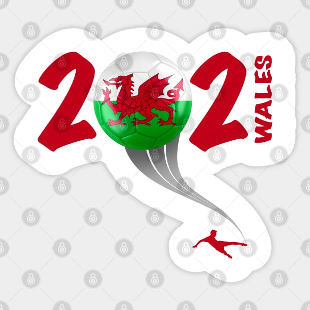 Wales Euro Soccer 2021 Sticker by DesignOfNations